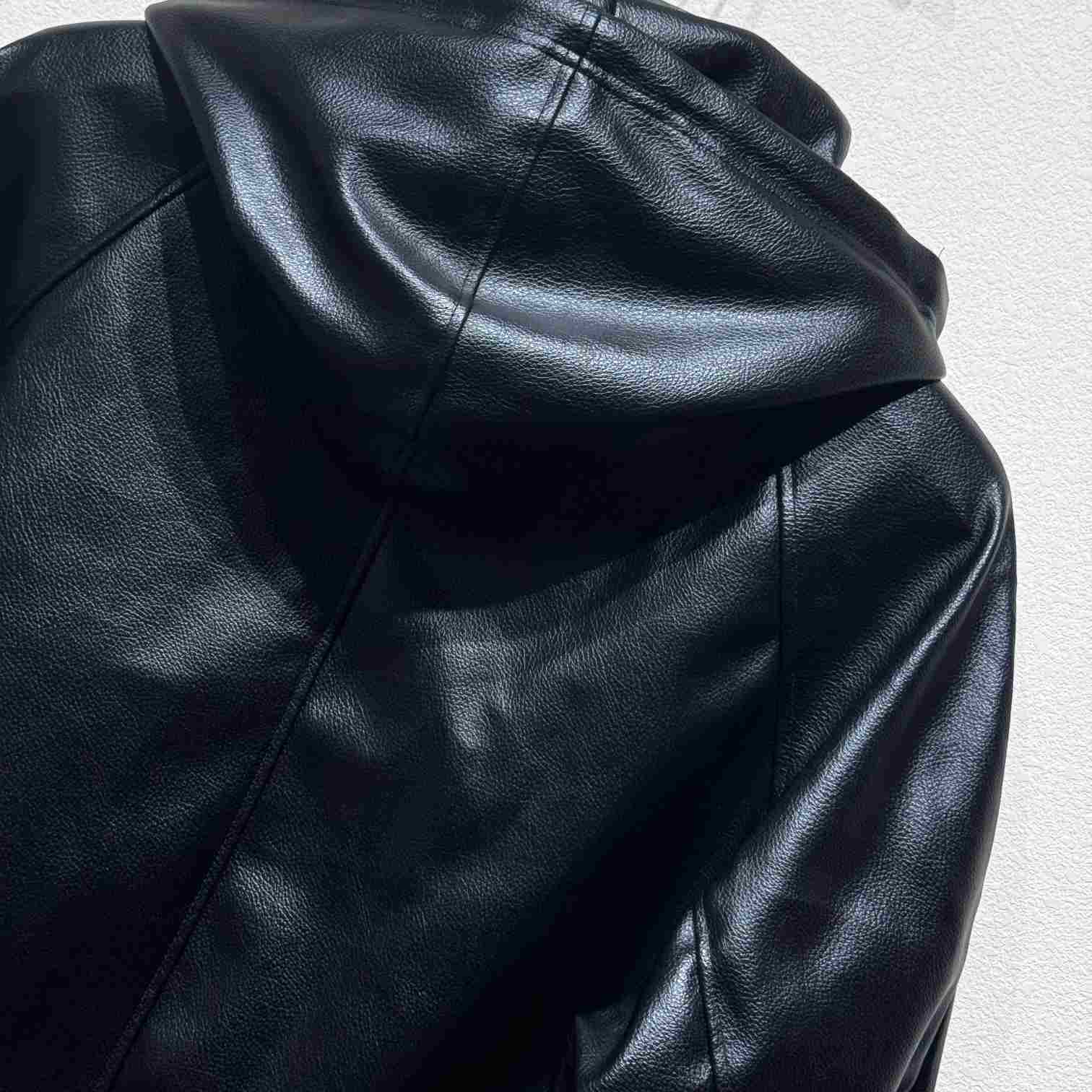 Celine Hooded Leather Jacket - DesignerGu