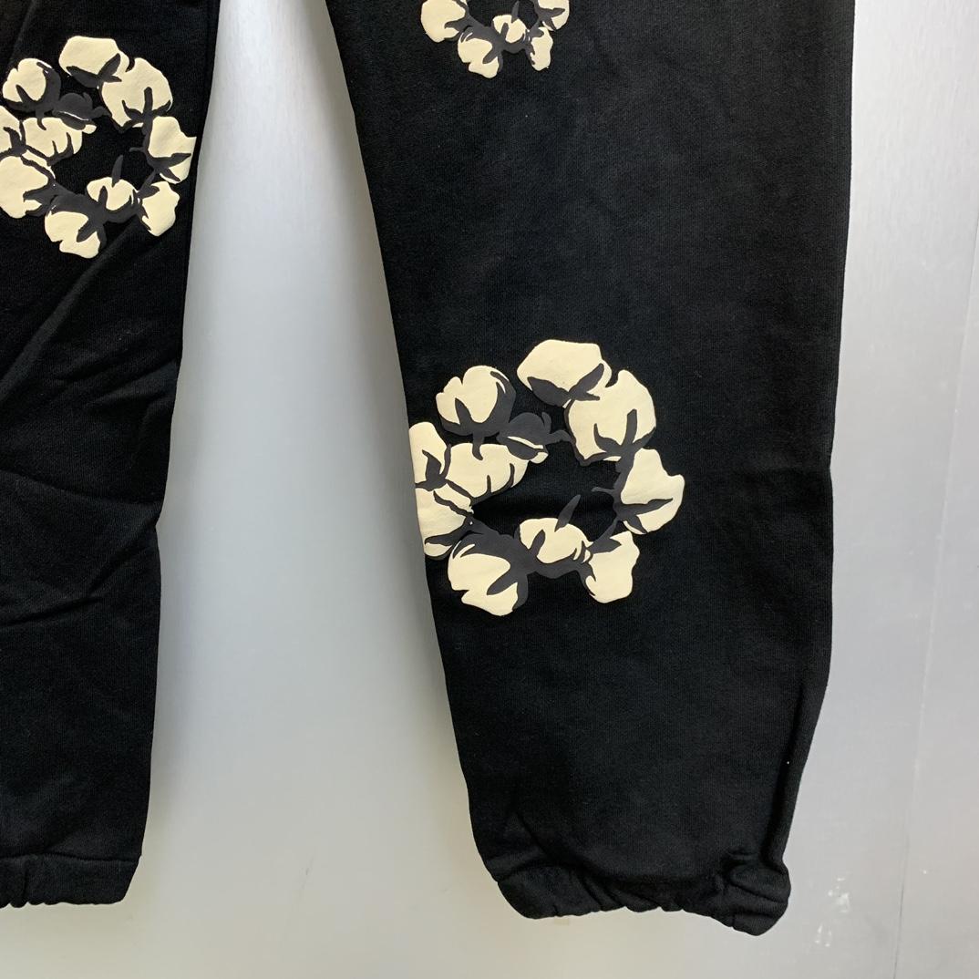 Denim Tears Cactus Tears Wreath Sweatpants Black - DesignerGu