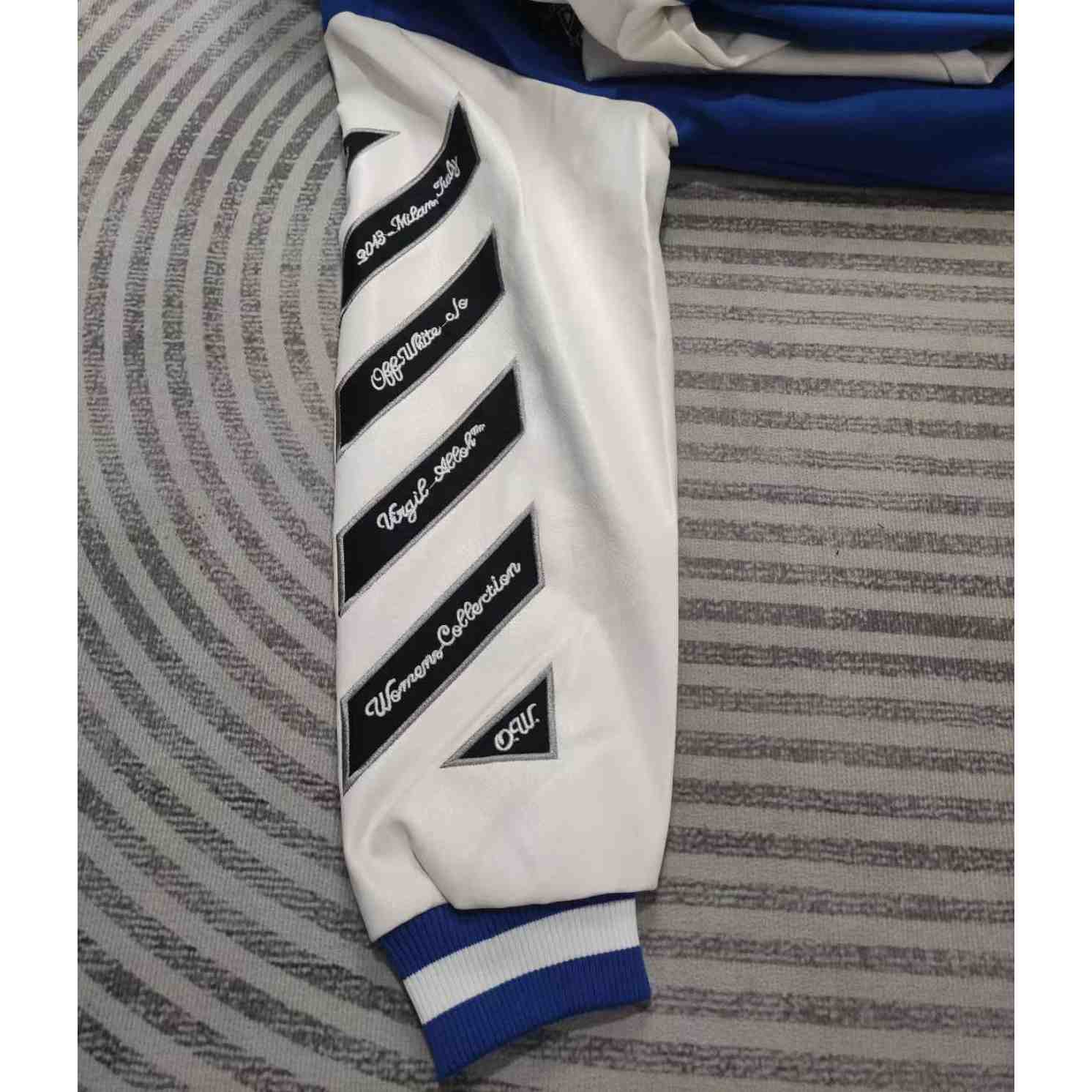 Off-White Royal Logo-appliqué Varsity Jacket - DesignerGu