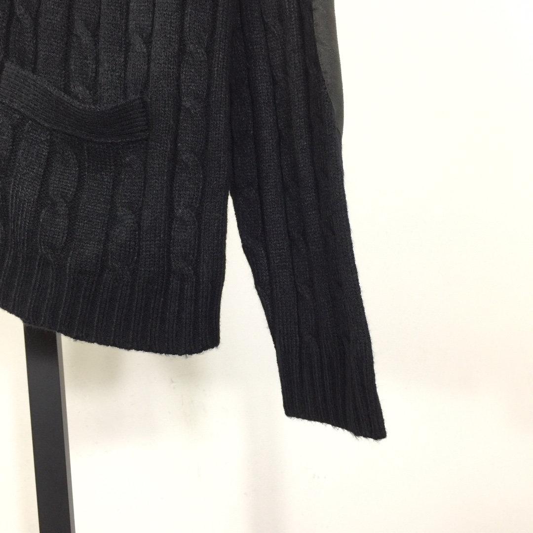 Celine Triomphe Cardigan In Cable-knit Cashmere - DesignerGu