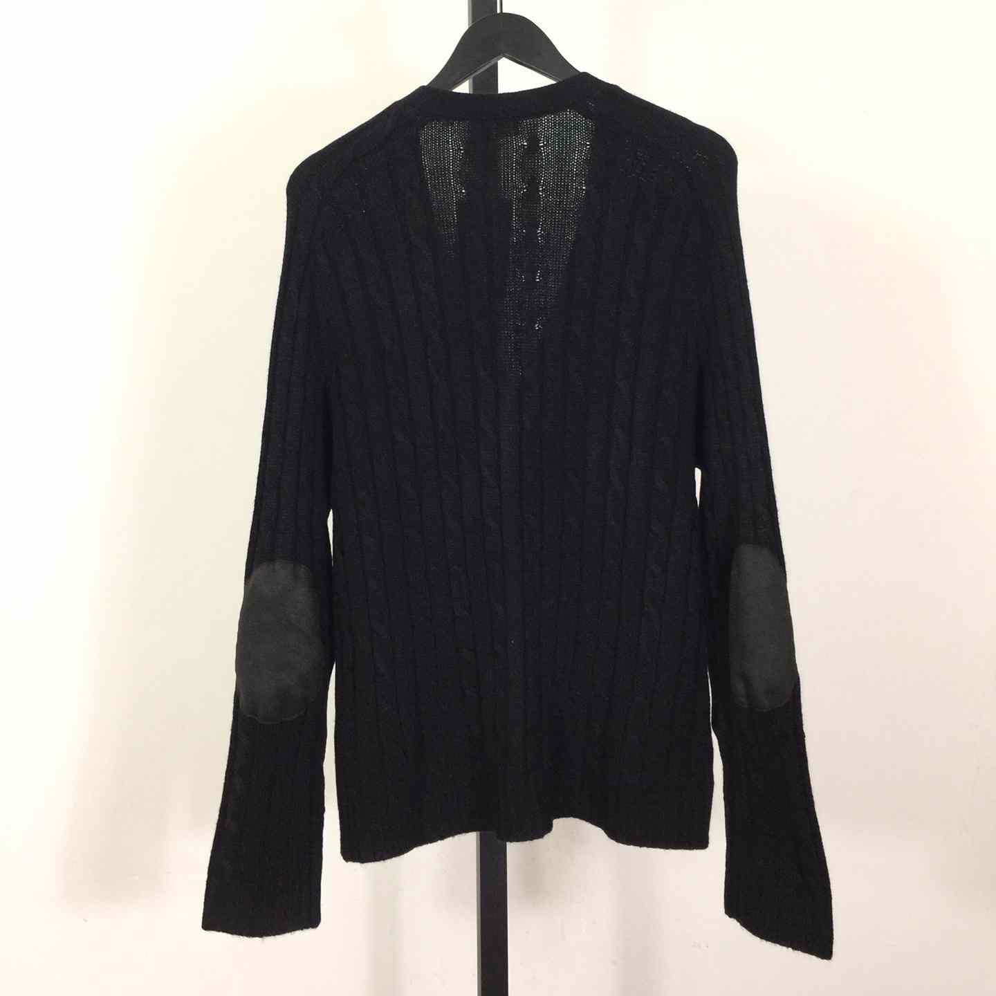 Celine Triomphe Cardigan In Cable-knit Cashmere - DesignerGu