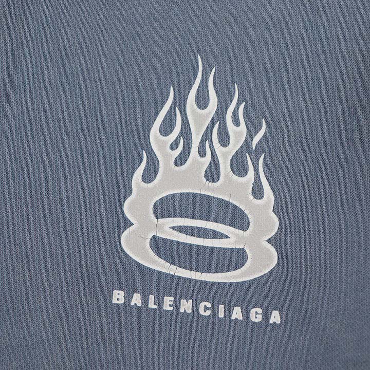 Balenciaga Burning Unity Distressed Hoodie - DesignerGu