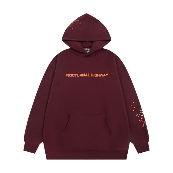 Sp5der Nocturnal Highway Cotton Hoodie - DesignerGu