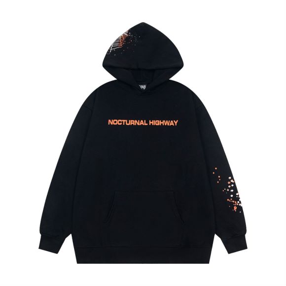 Sp5der Nocturnal Highway Cotton Hoodie - DesignerGu