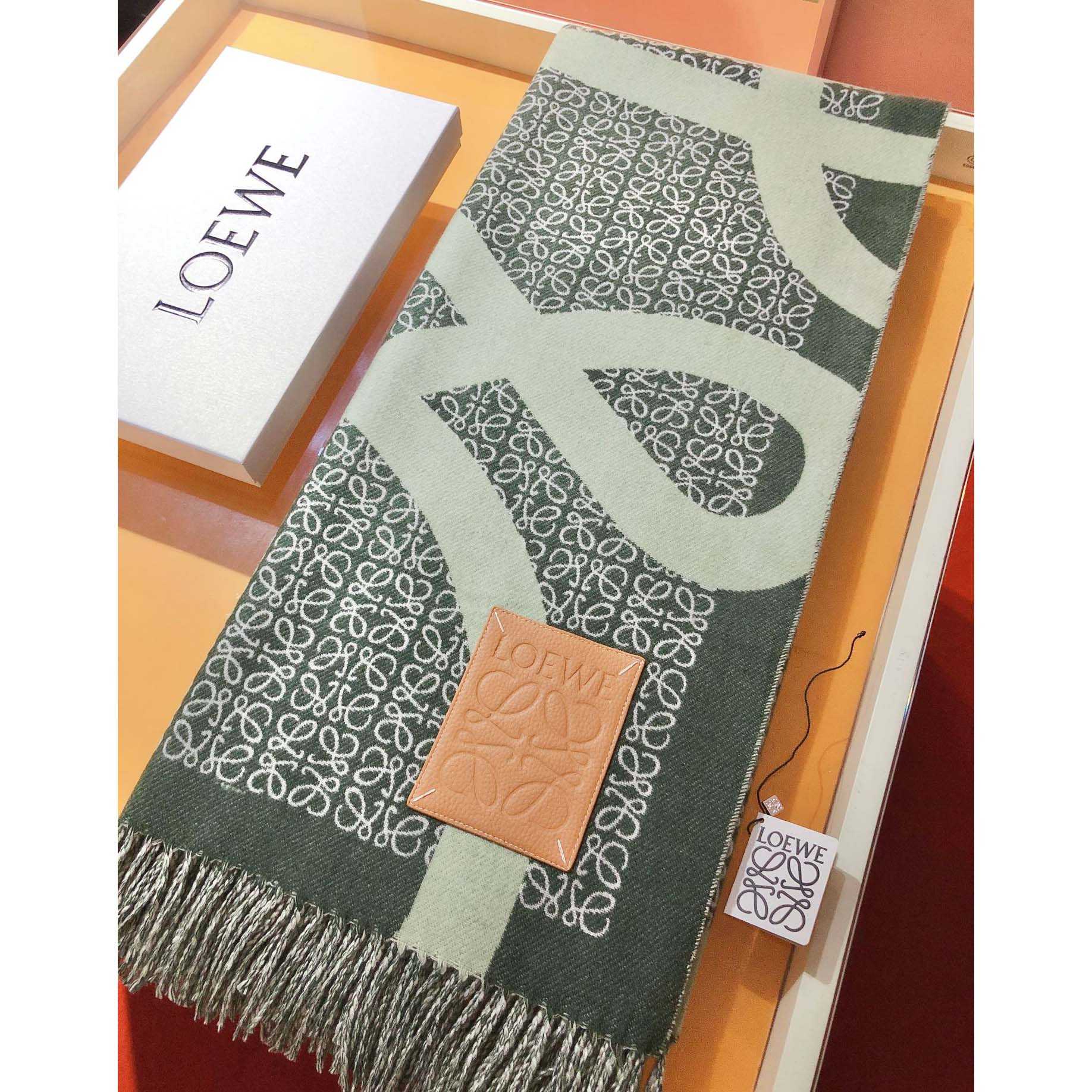 Loewe Anagram Blanket In Wool - DesignerGu