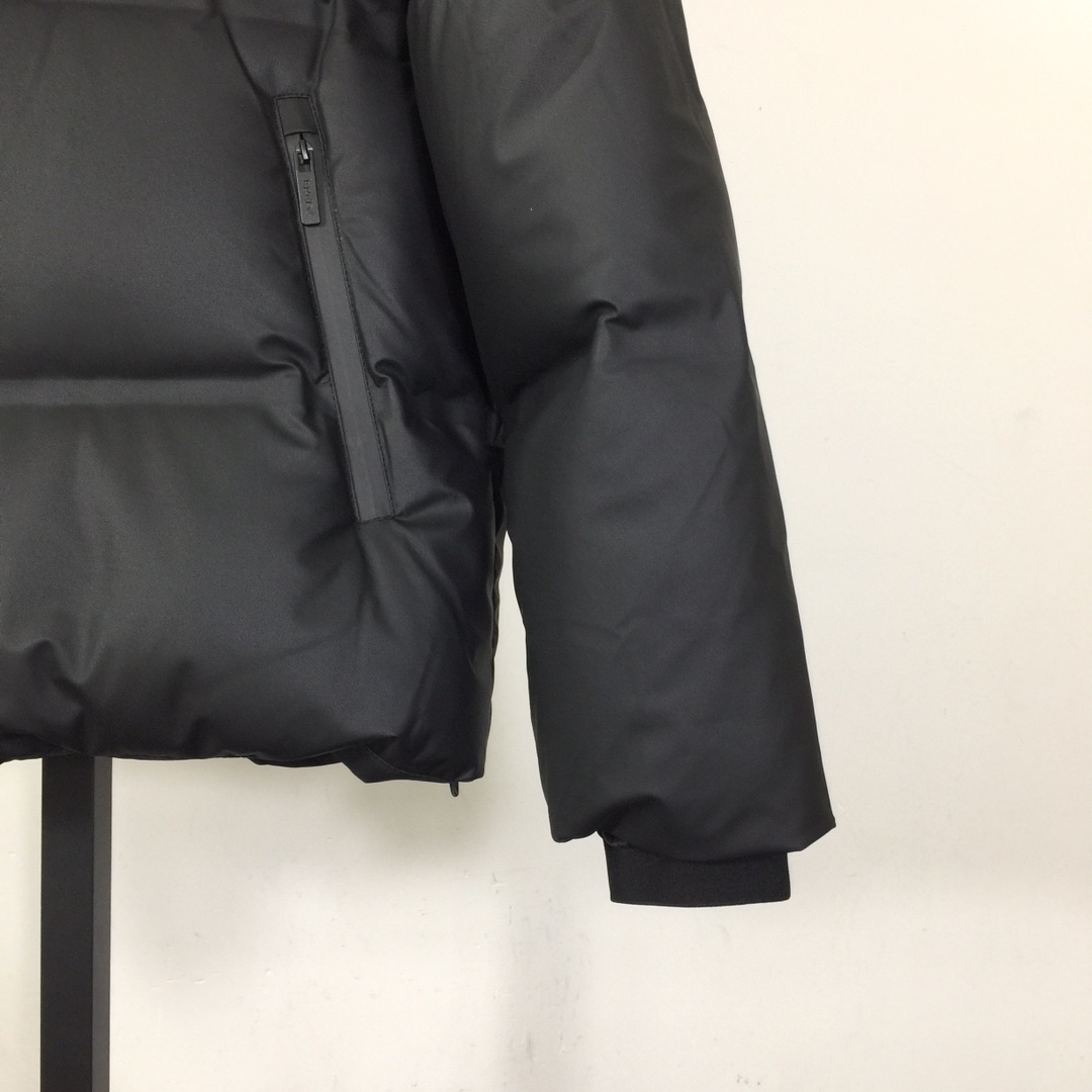 Prada Black Hooded Puffer Jacket - DesignerGu