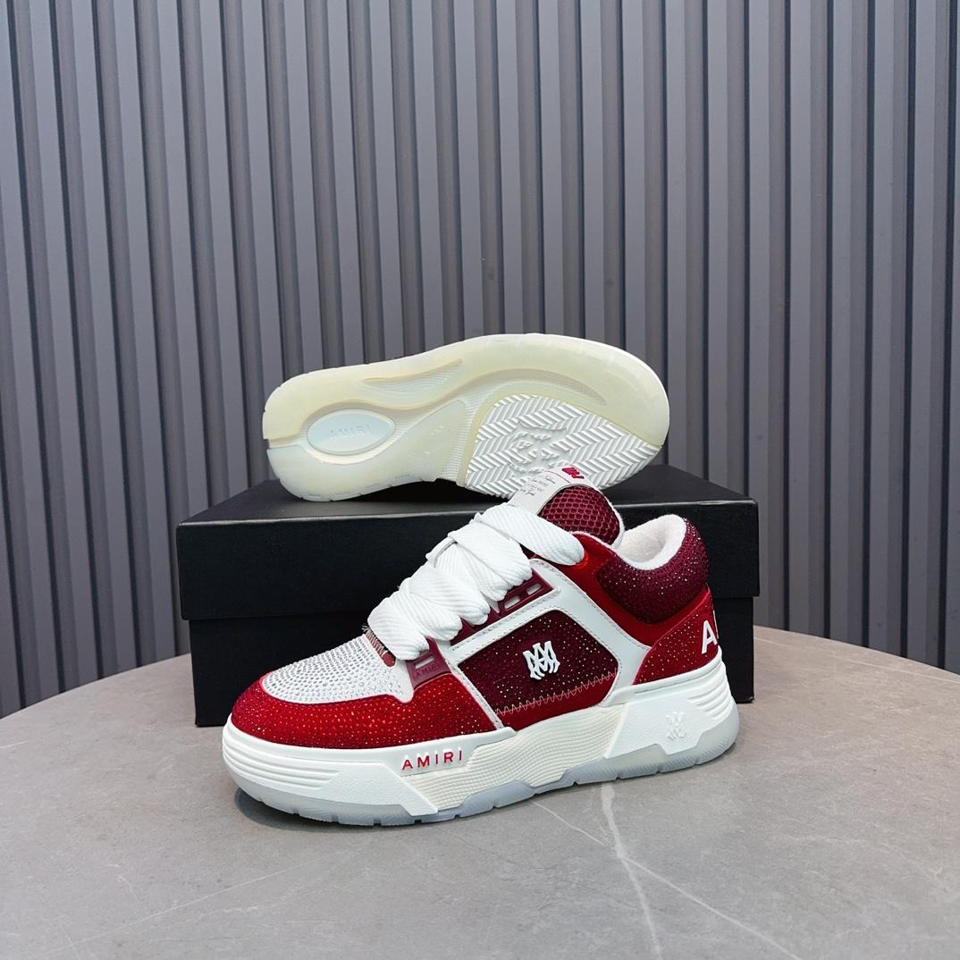 Amiri Crystal MA-1 Leather Sneakers - DesignerGu