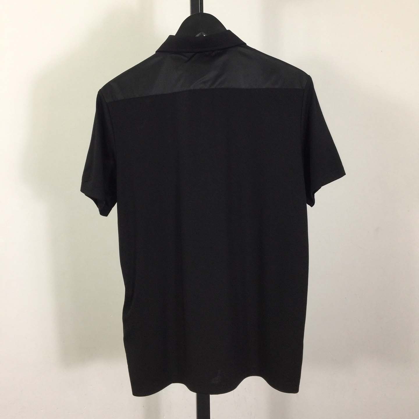 Prada Stretch Cotton Polo Shirt With Re-Nylon Details - DesignerGu