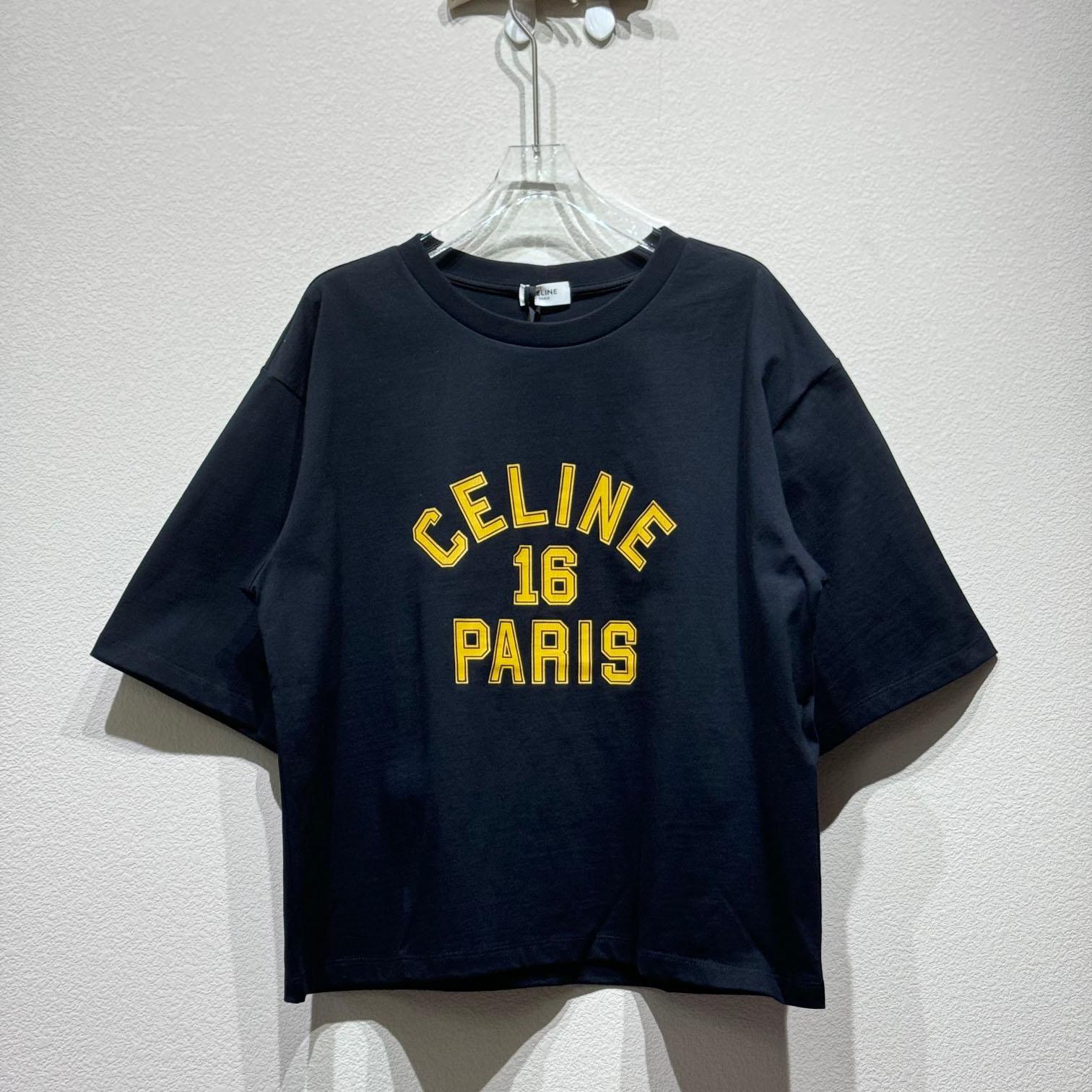 Celine Loose Celine 16 t-shirt In Cotton Jersey - DesignerGu