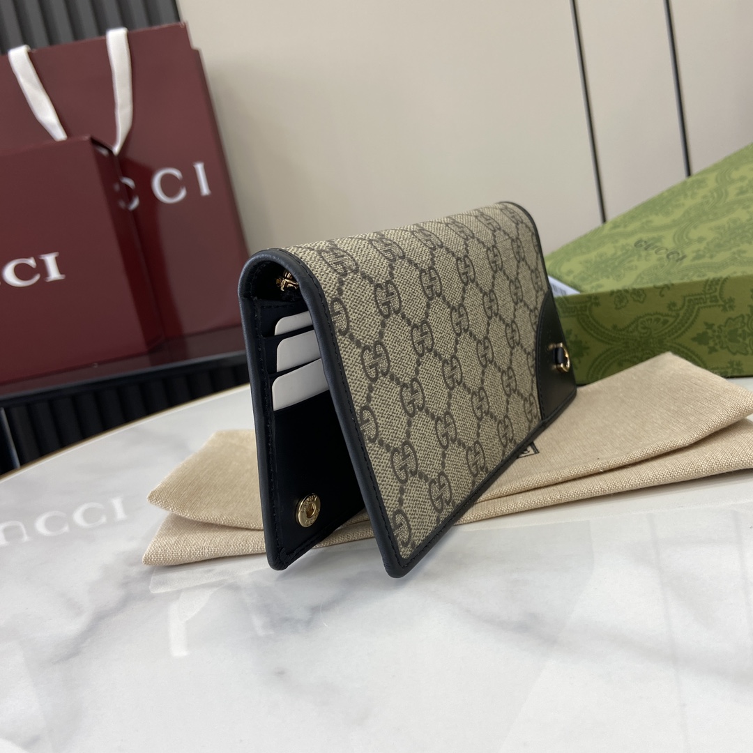 Gucci GG Emblem Continental Wallet   - DesignerGu