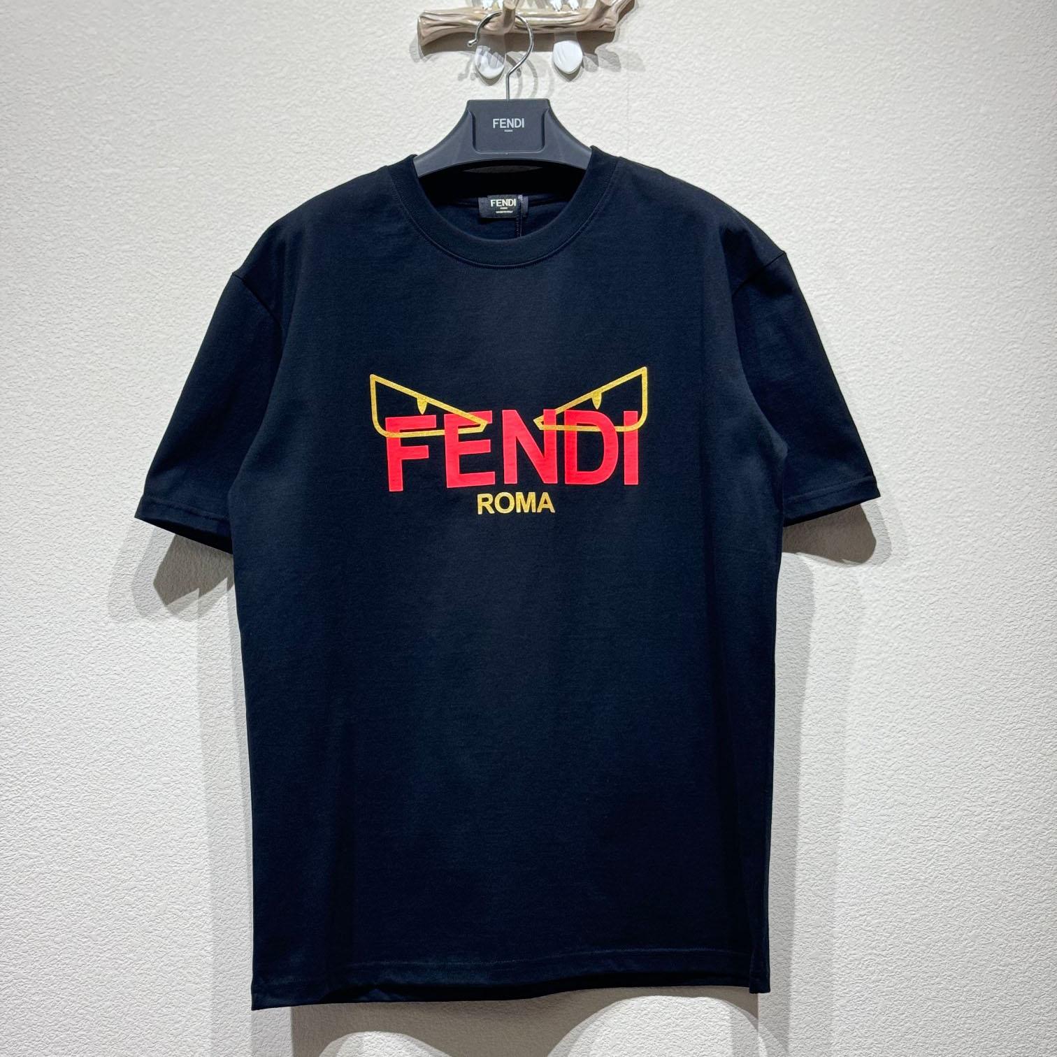 Fendi Short-Sleeved Crew Neck T-Shirt  - DesignerGu