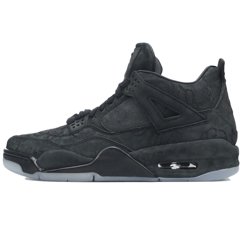 KAWS X Air Jordan 4 Retro Black Sneakers    930155-001 - DesignerGu