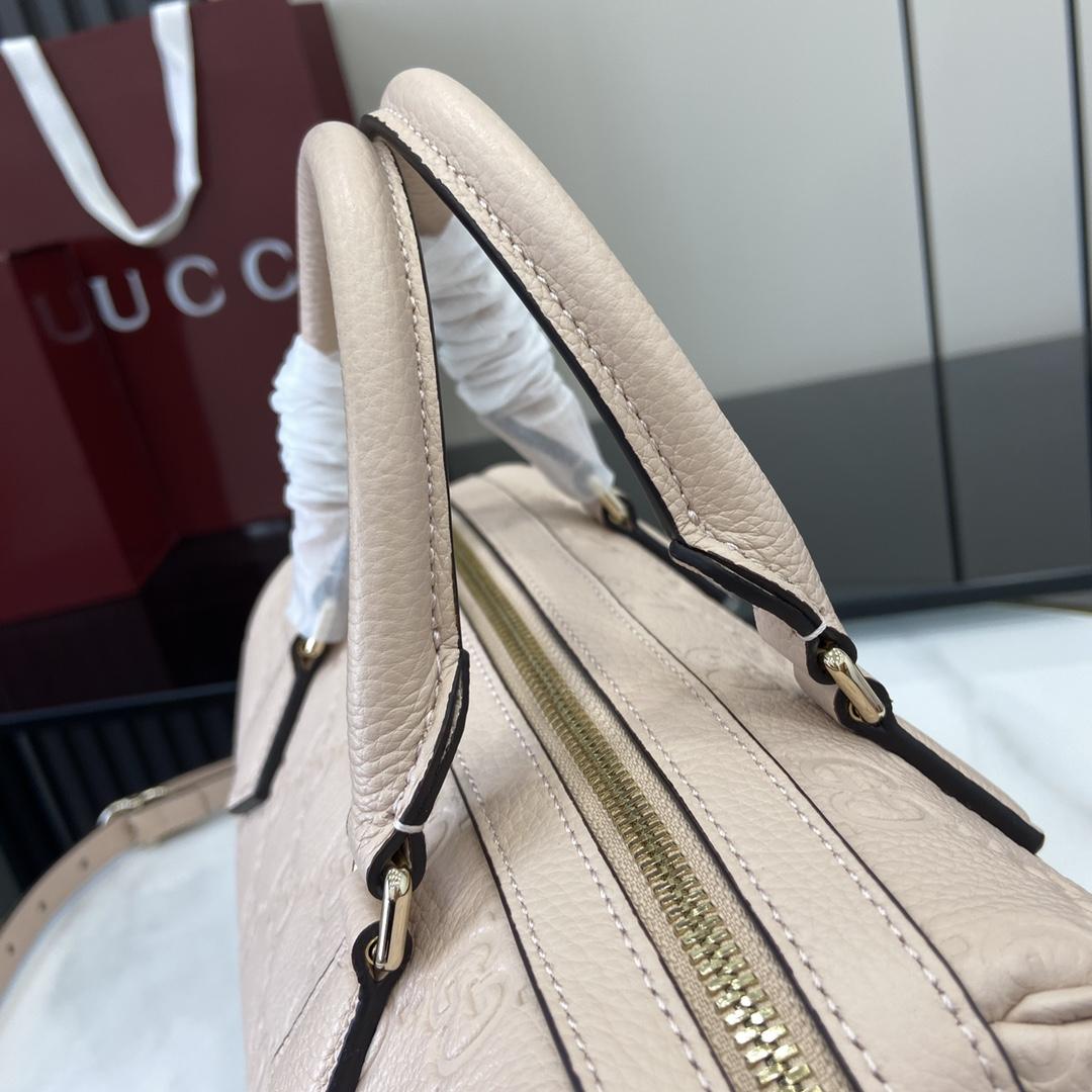 Gucci GG Emblem Small Top Handle Bag - DesignerGu