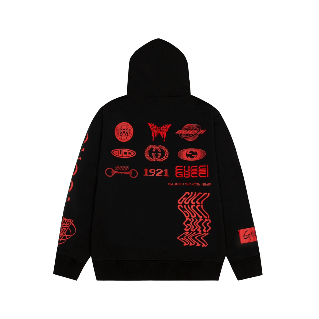 Gucci Symbols Hooded Sweatshirt - DesignerGu