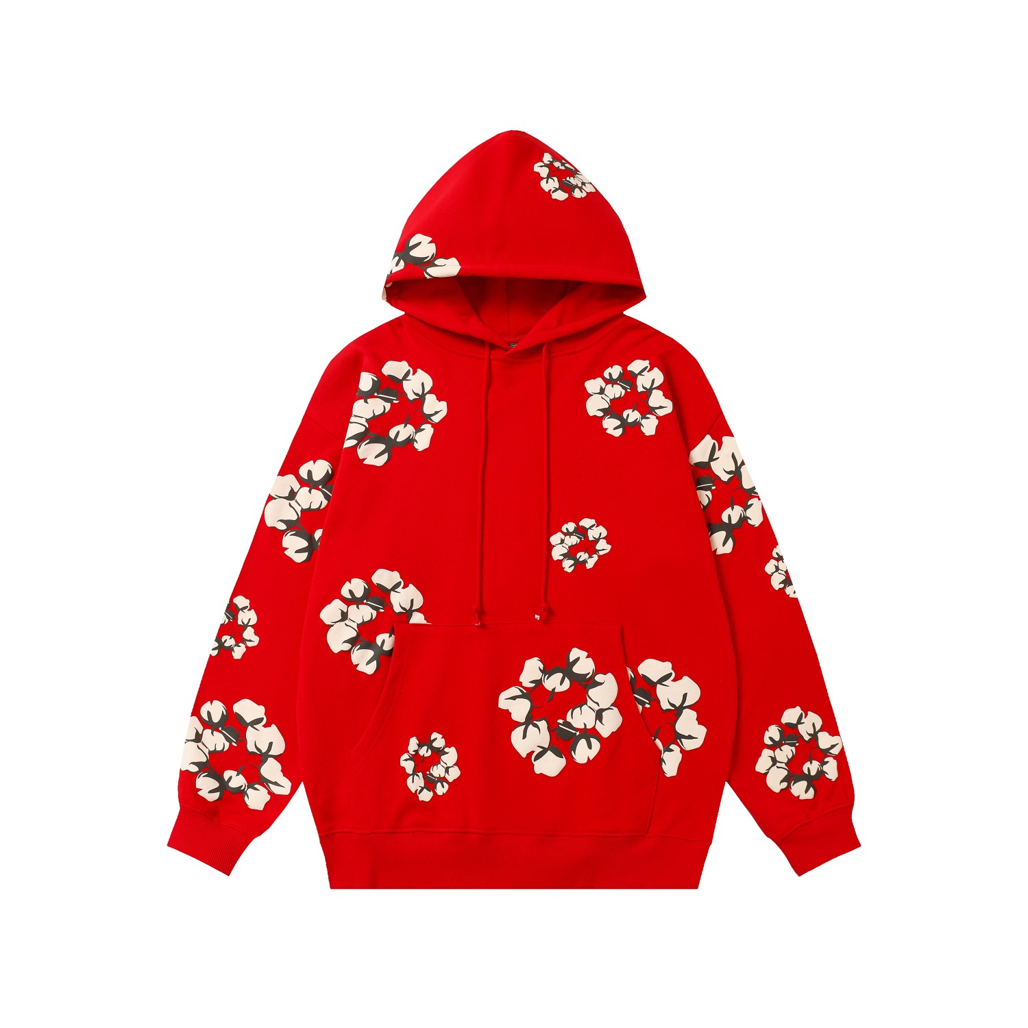 Denim Tears Cactus Tears Wreath Hoodie Red - DesignerGu