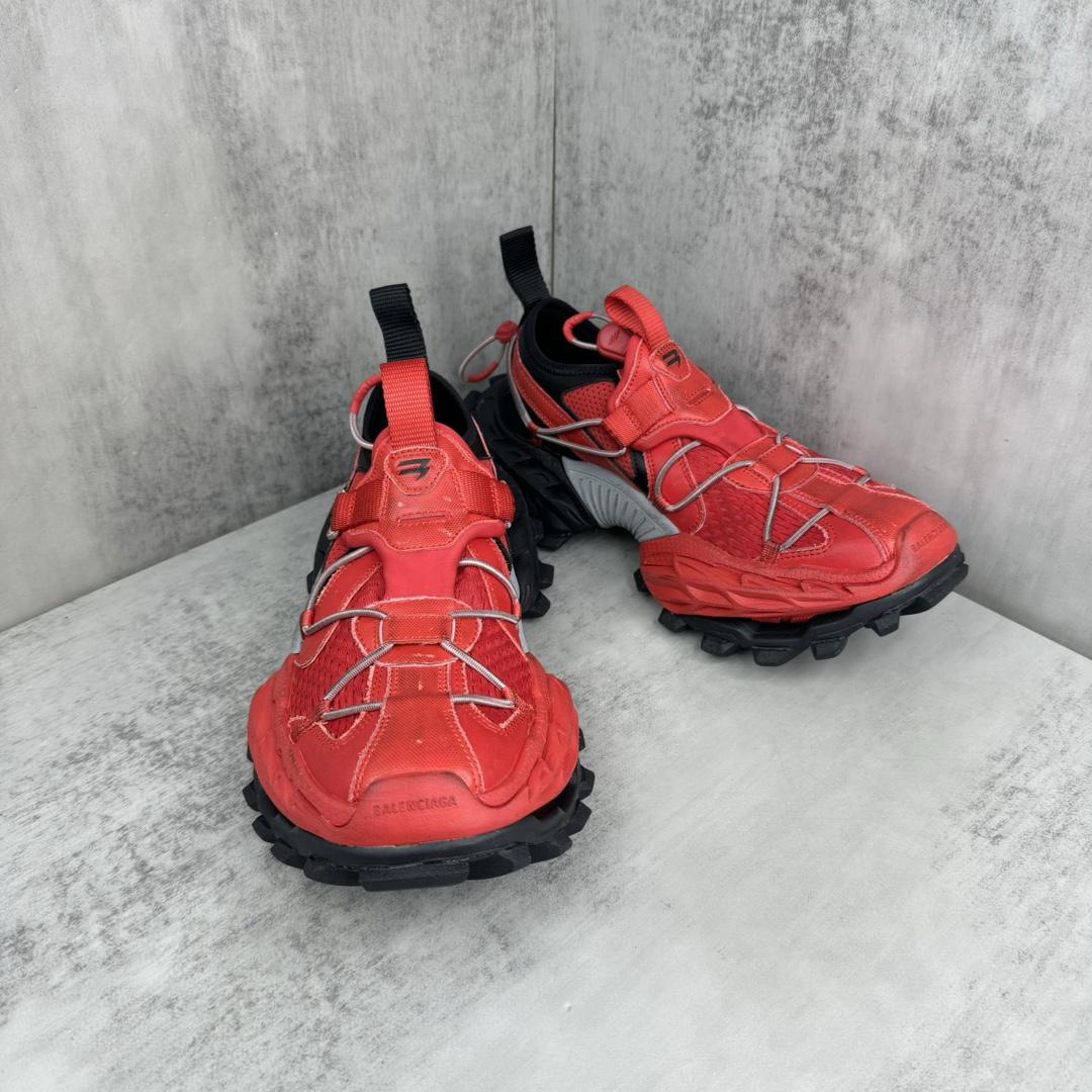 Balenciaga Hike Sneaker In Red And Black  - DesignerGu