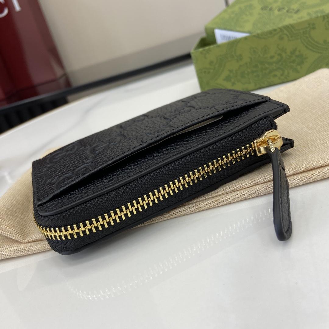 Gucci GG Emblem Zip Card Case  - DesignerGu