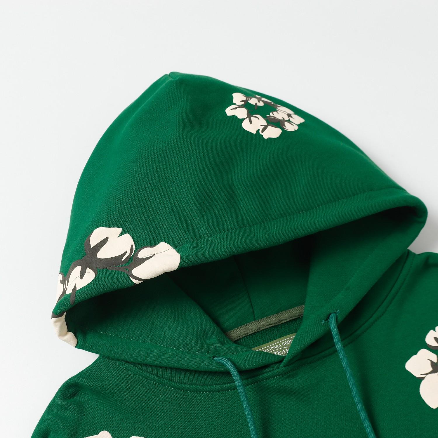 Denim Tears Cactus Tears Wreath Hoodie Green - DesignerGu