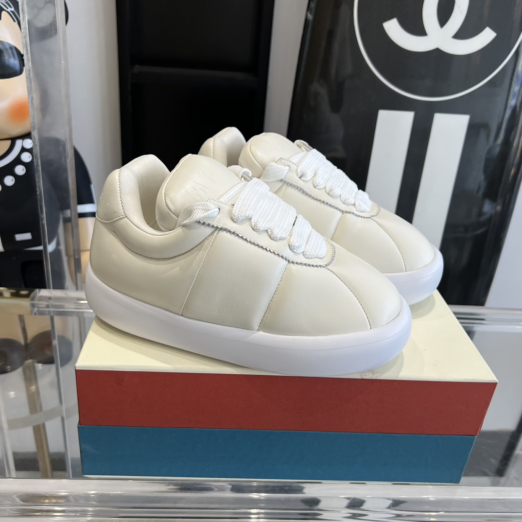 Marni White Leather Bigfoot 2.0 Sneaker - DesignerGu