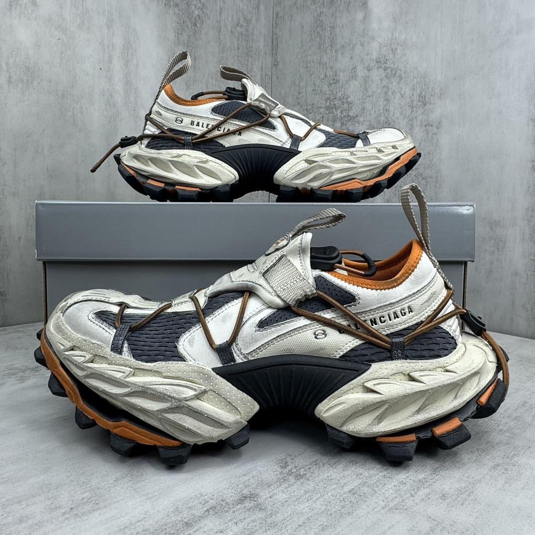 Balenciaga Hike Sneaker In Beige And Orange - DesignerGu