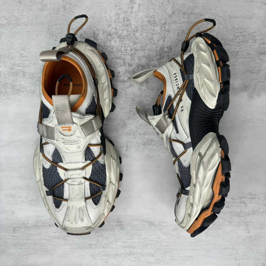 Balenciaga Hike Sneaker In Beige And Orange - DesignerGu