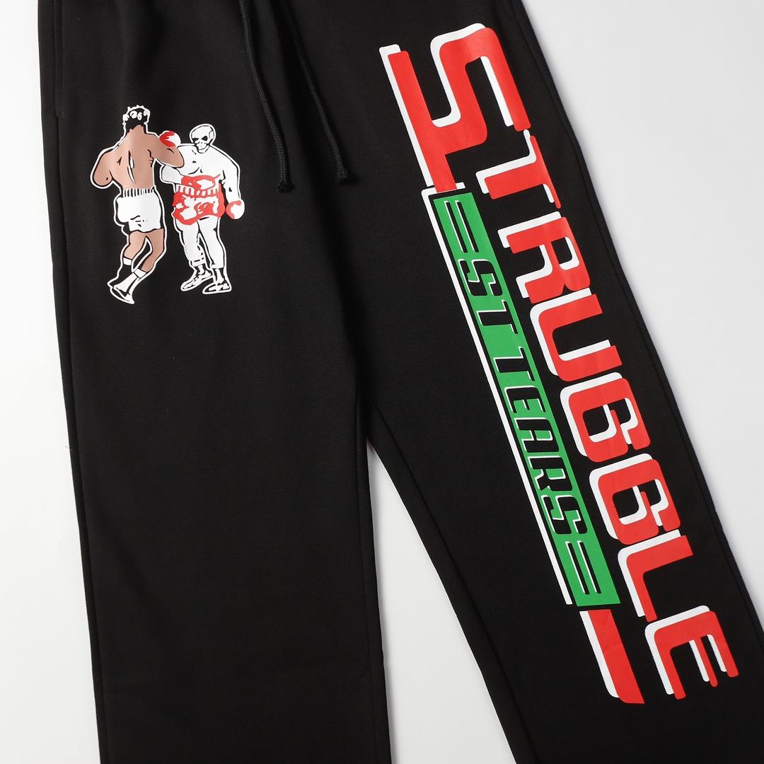 Saint Micheal x Denim tears Struggle Sweatpants 'Black' - DesignerGu