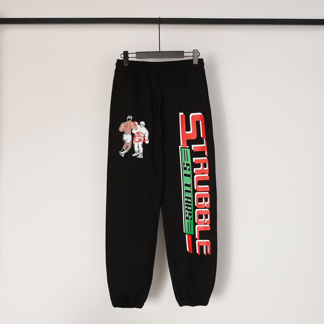 Saint Micheal x Denim tears Struggle Sweatpants 'Black' - DesignerGu