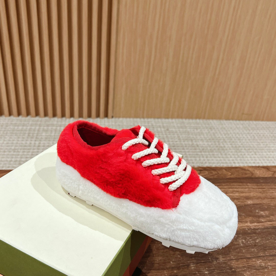 Marni Red Teddy Tennis Sneaker - DesignerGu