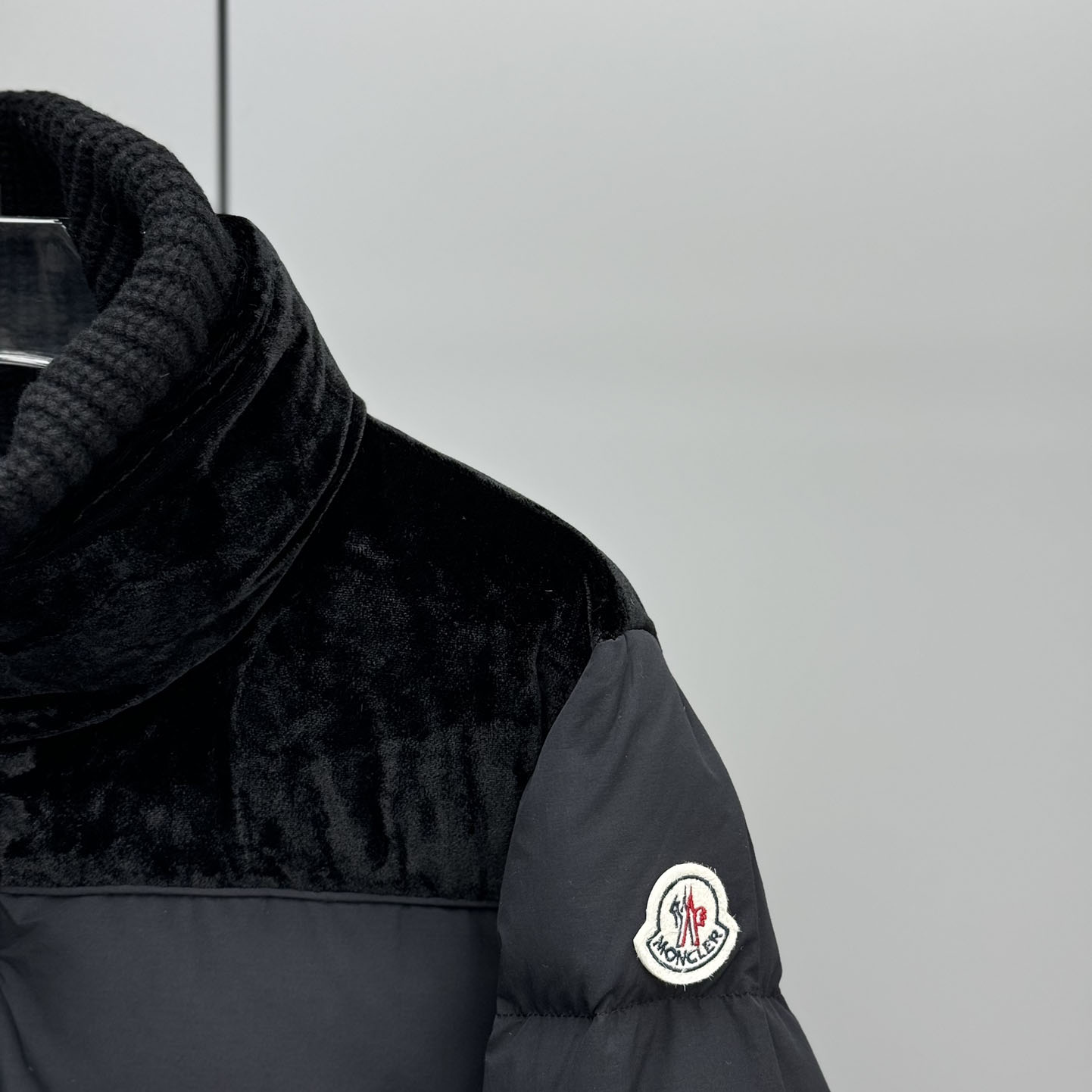 Moncler Auffrique  Velvet-trimmed Down Jacket - DesignerGu