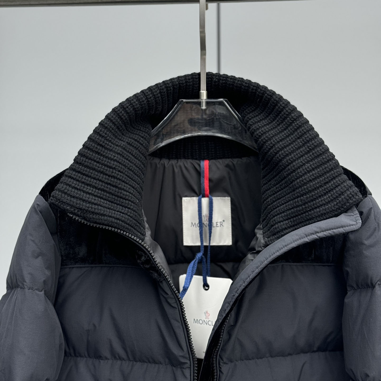 Moncler Auffrique  Velvet-trimmed Down Jacket - DesignerGu