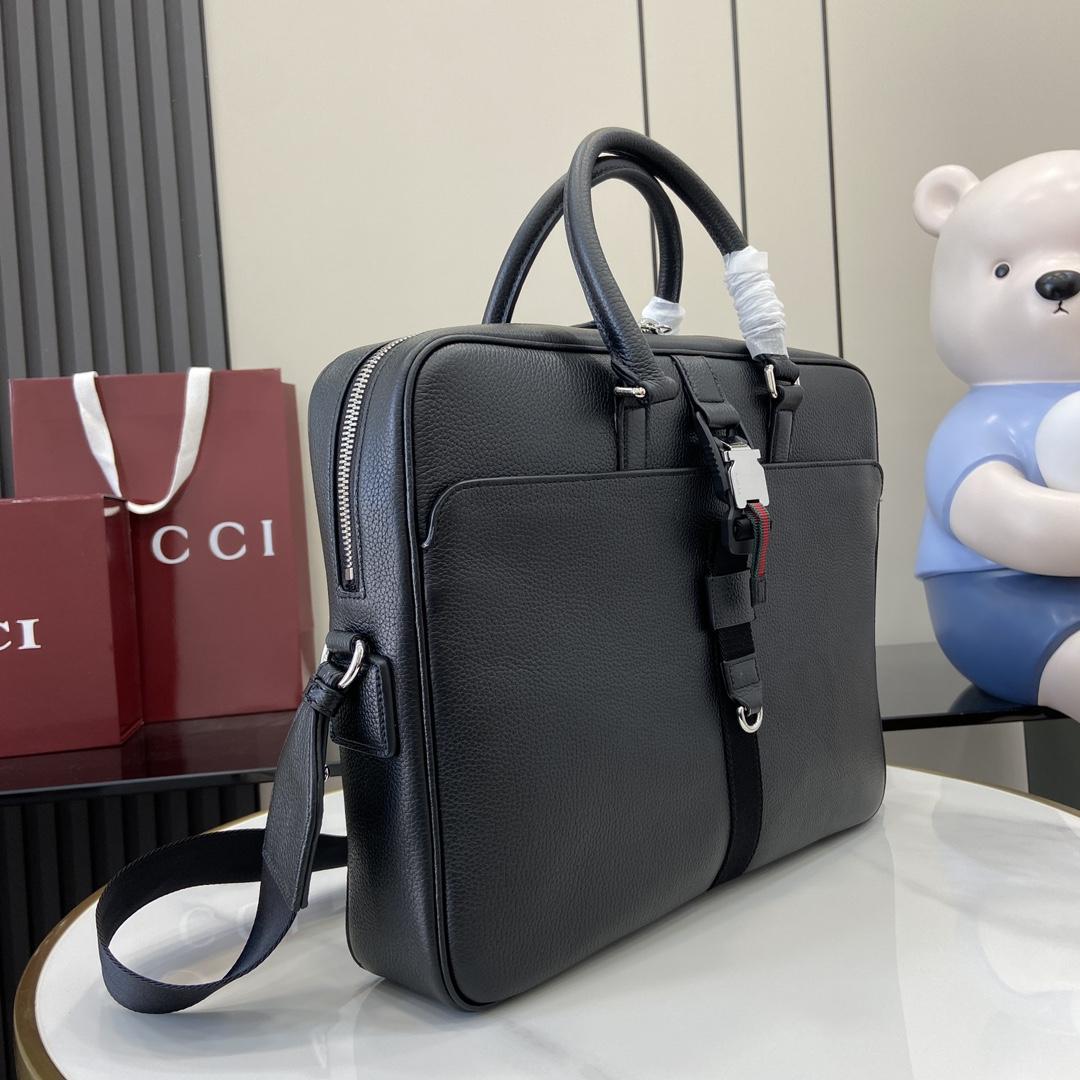 Gucci Medium Briefcase With Web - DesignerGu