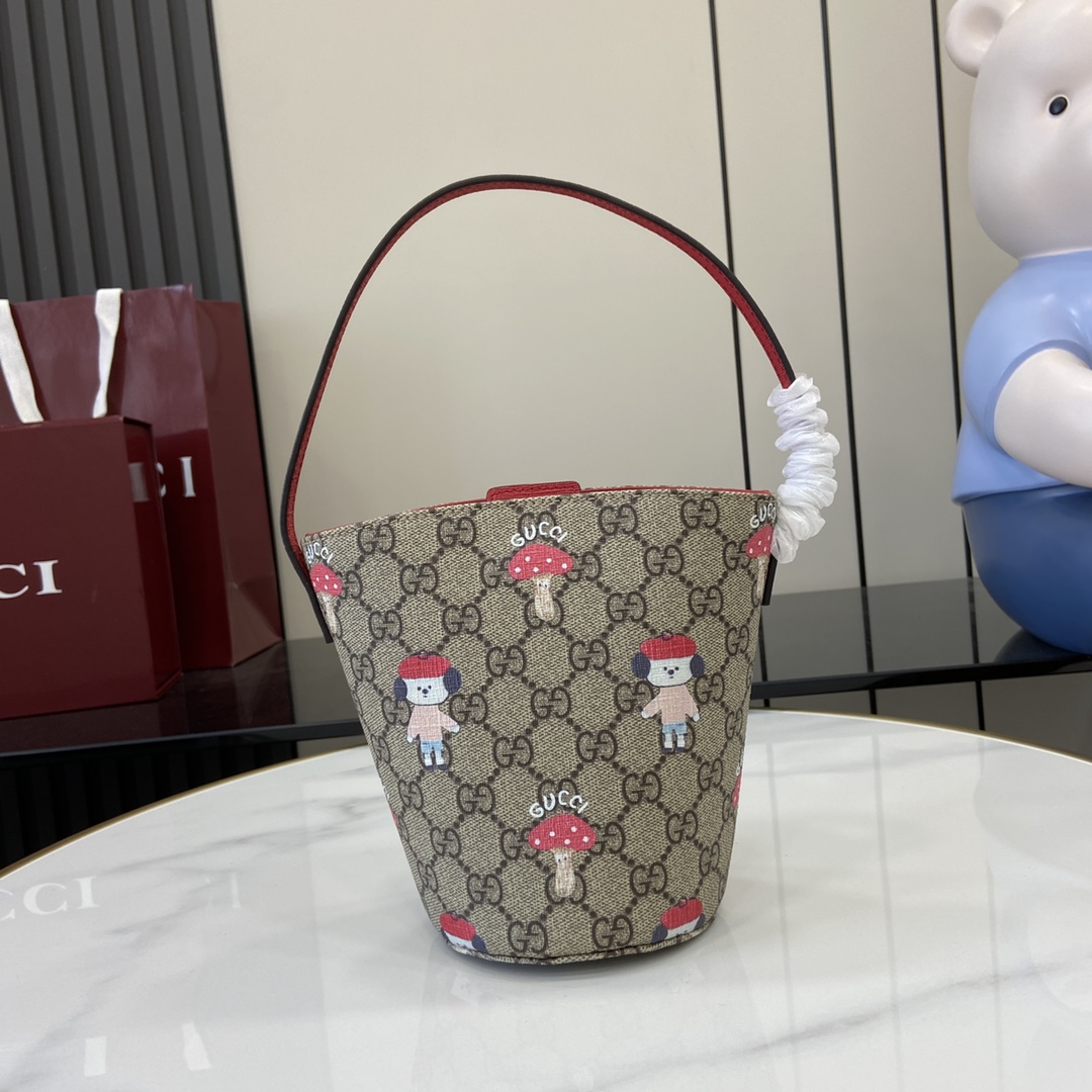 Gucci Children's Printed GG Bucket Bag  - DesignerGu