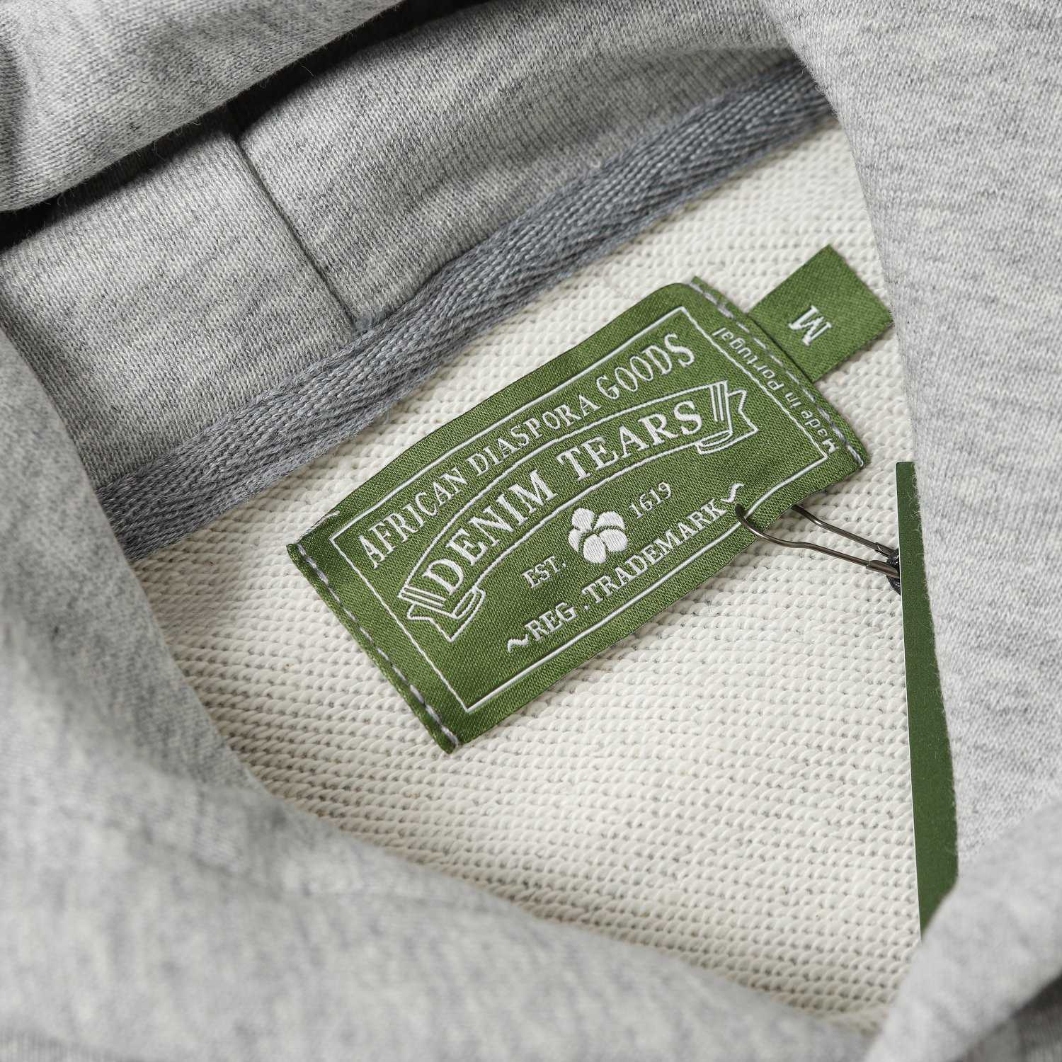 Denim Tears Cactus Tears Wreath Hoodie Grey - DesignerGu