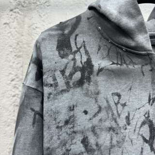 Balenciaga Graffiti THRASHED Runway Hoodie - DesignerGu