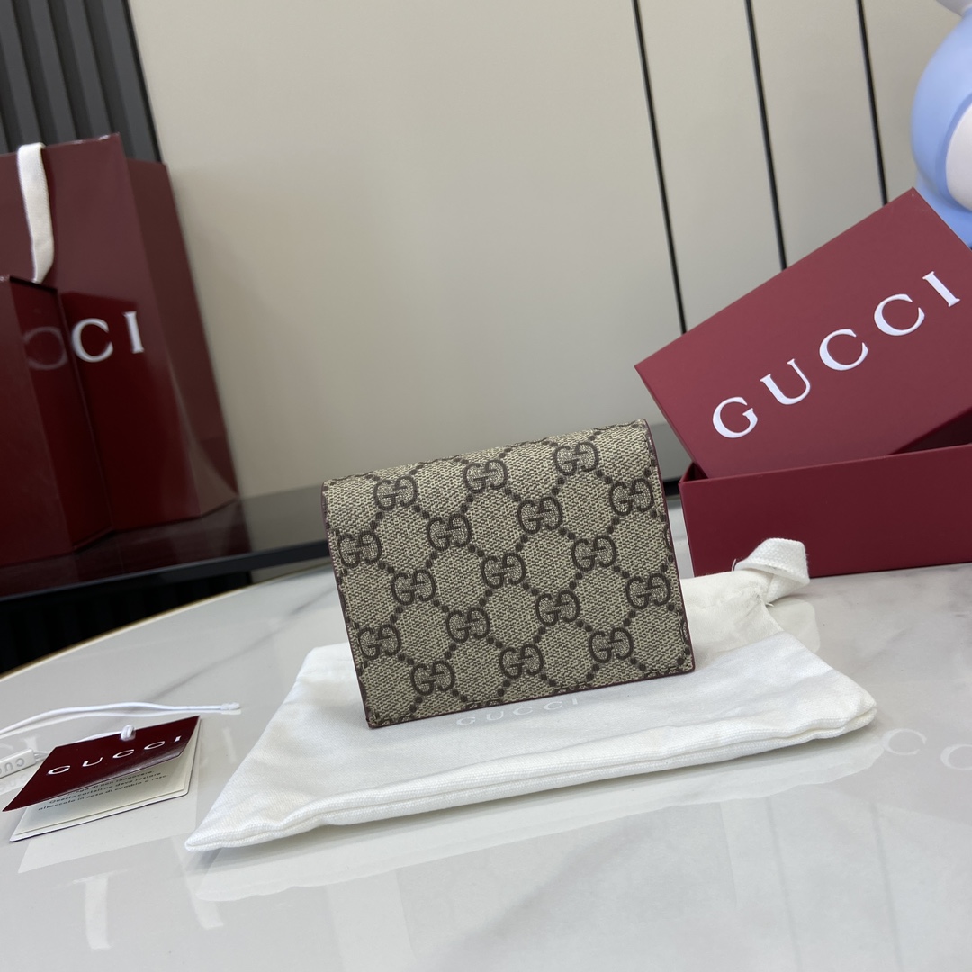 Gucci GG Mini Wallet With Dog Detail - DesignerGu