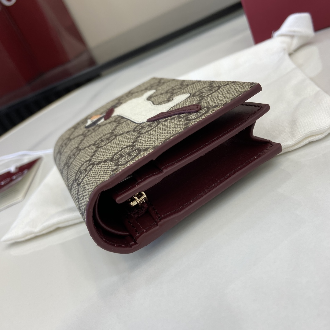 Gucci GG Mini Wallet With Dog Detail - DesignerGu