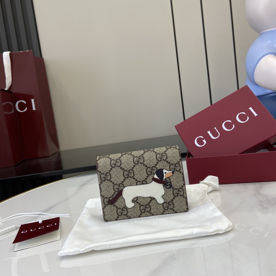 Gucci GG Mini Wallet With Dog Detail - DesignerGu