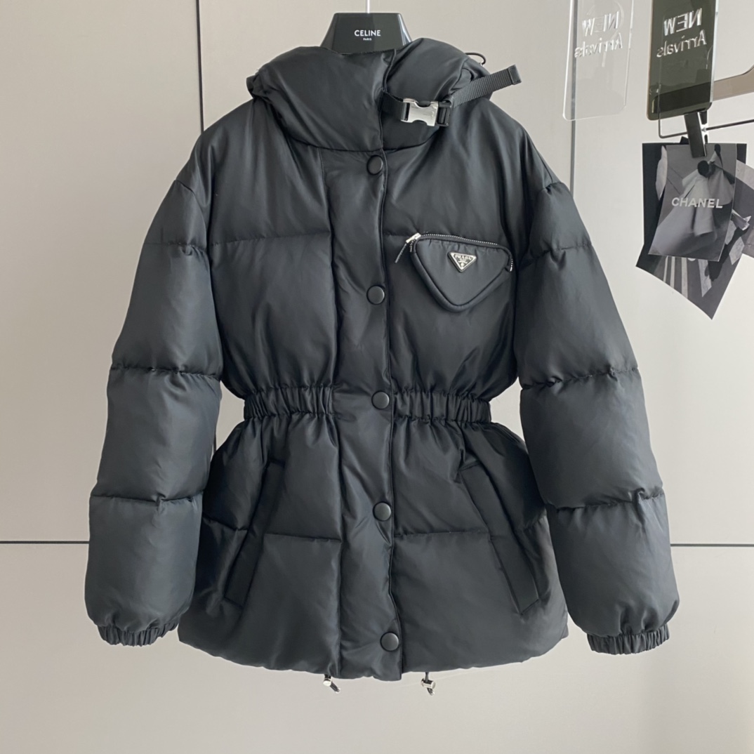 Prada Women's Hooded Re-Nylon Down Jacket - DesignerGu