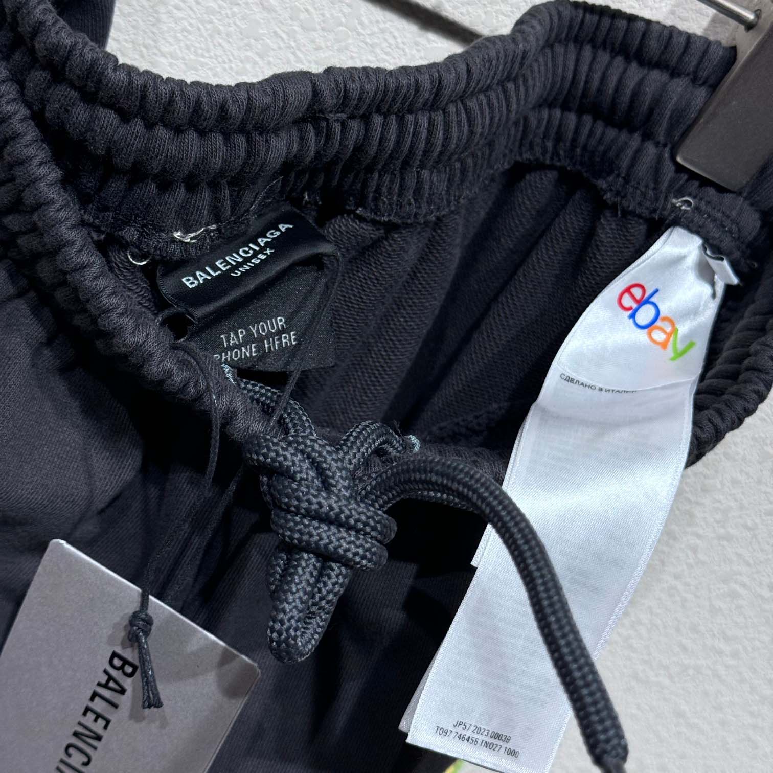 Balenciaga eBay Baggy Sweatpants In Washed Black  - DesignerGu