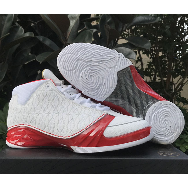 Jordan Air Jordan 23 White Varsity Red Sneaker   318376-161 - DesignerGu