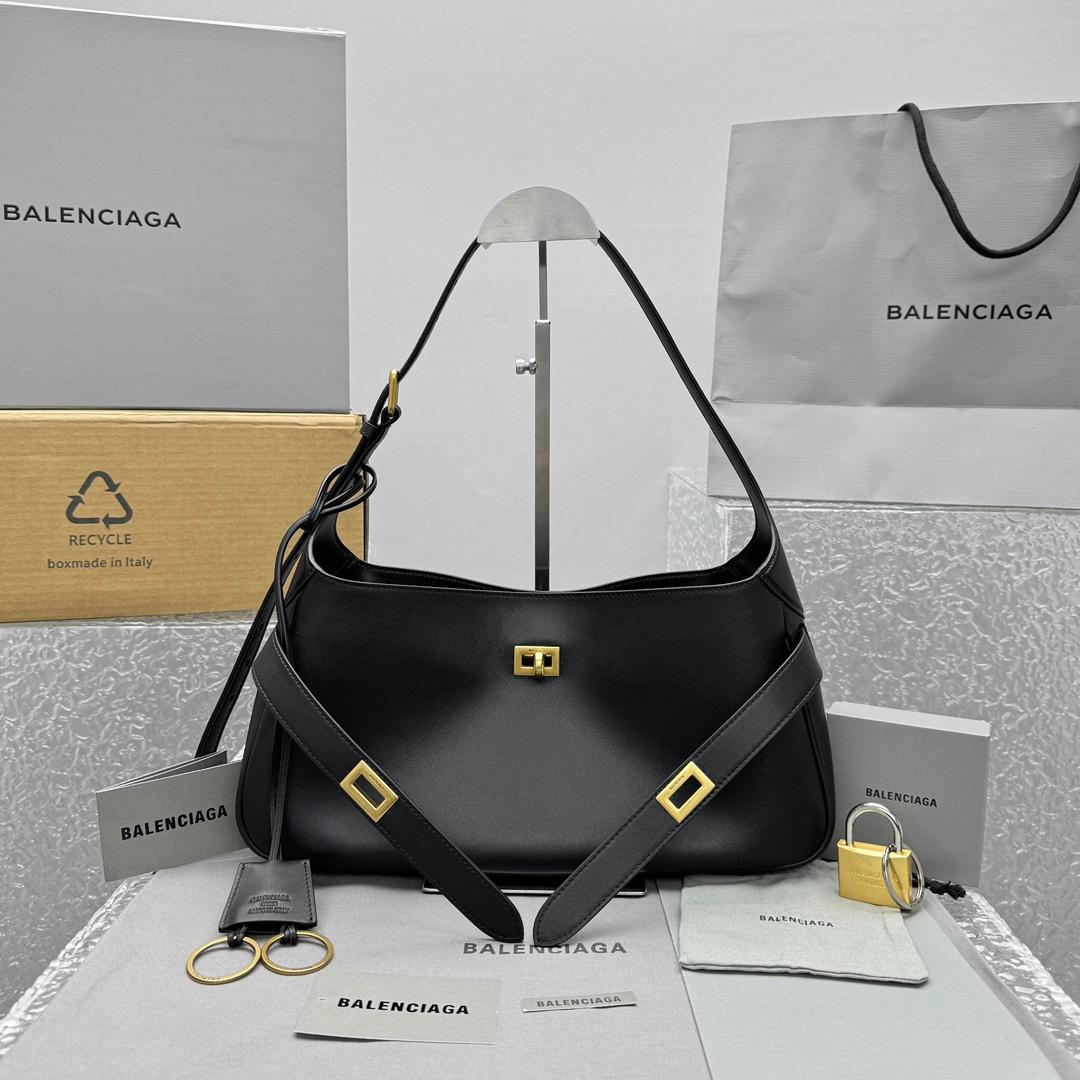 Balenciaga Bel Air Small Shoulder Bag In Black  - DesignerGu