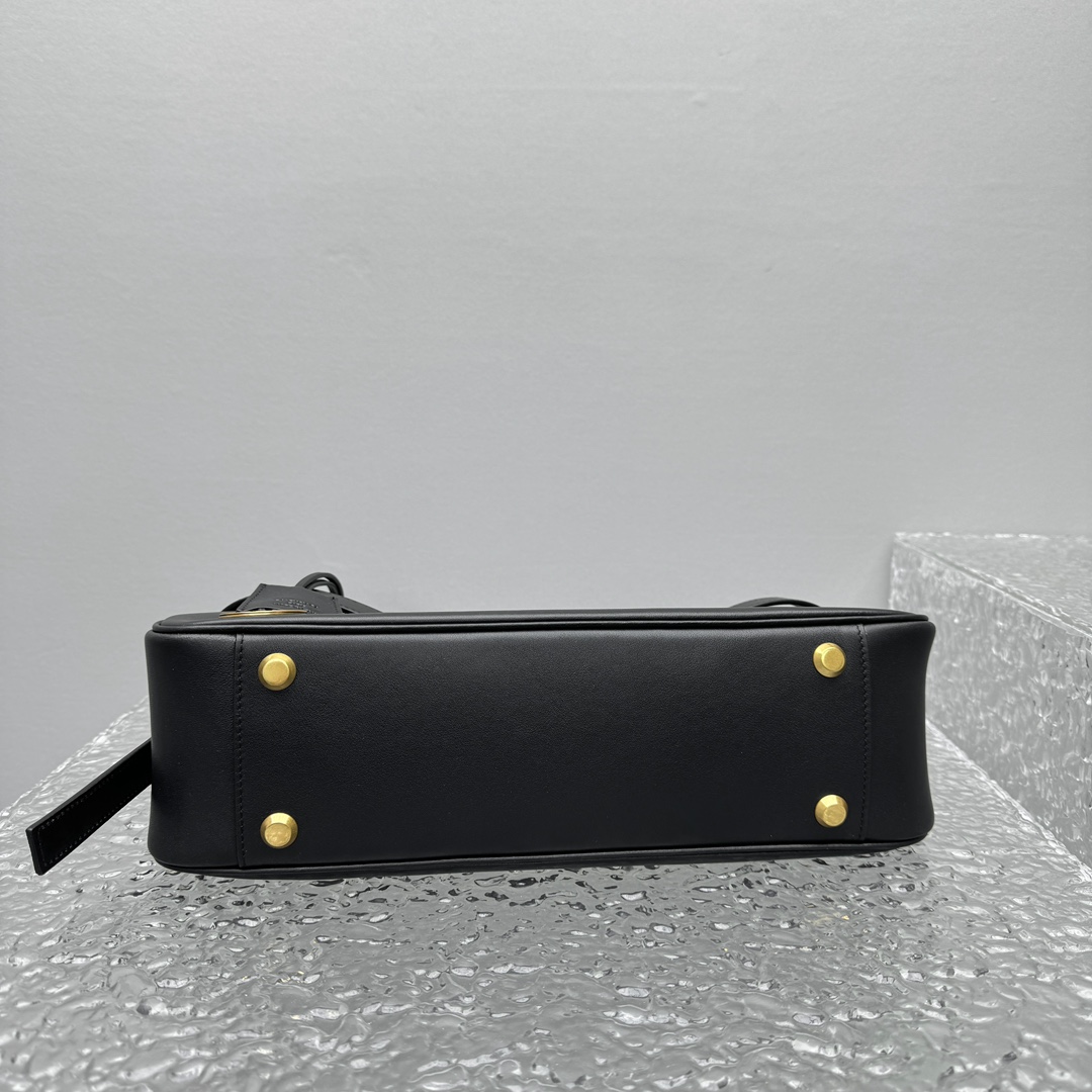 Balenciaga Bel Air Small Shoulder Bag In Black  - DesignerGu