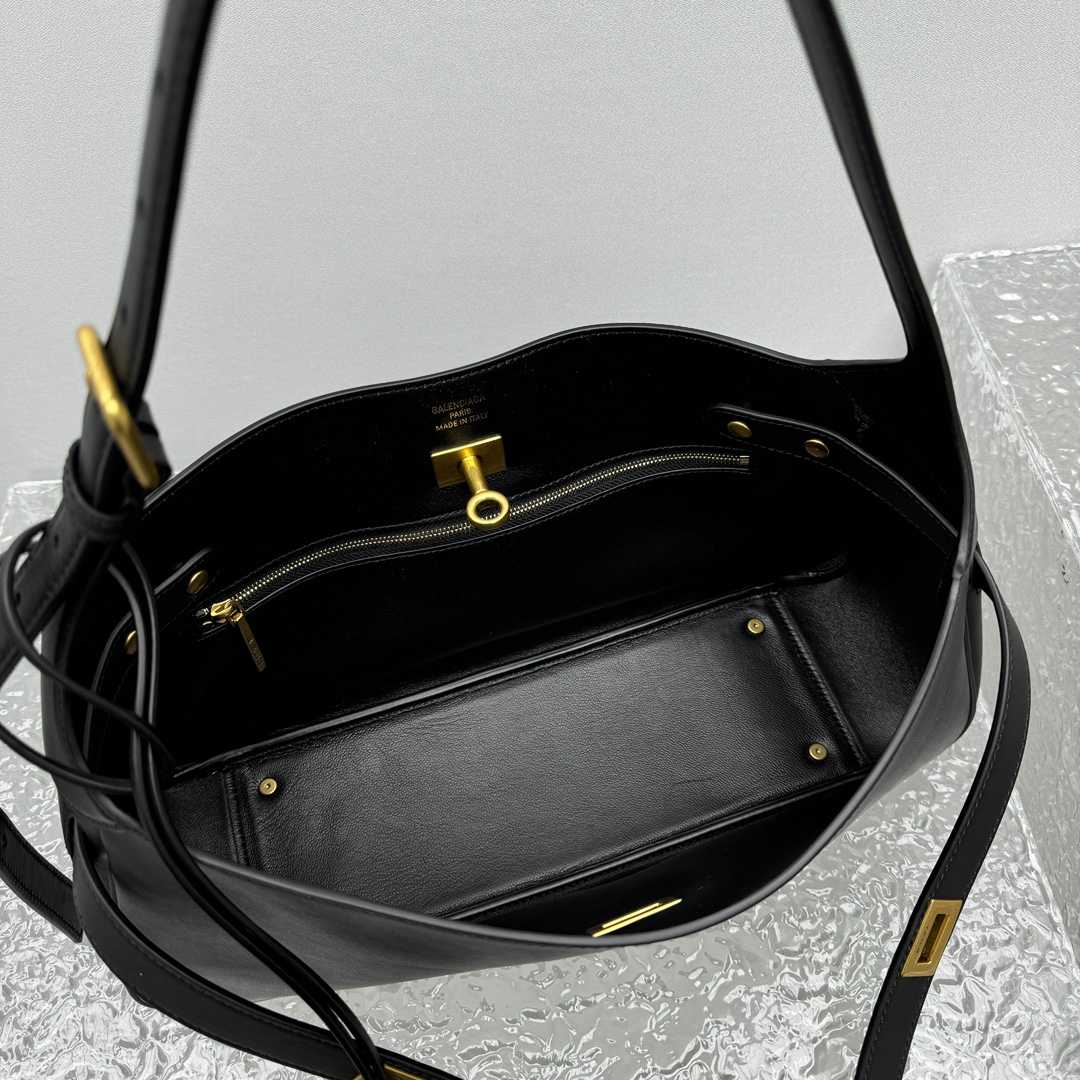 Balenciaga Bel Air Small Shoulder Bag In Black  - DesignerGu