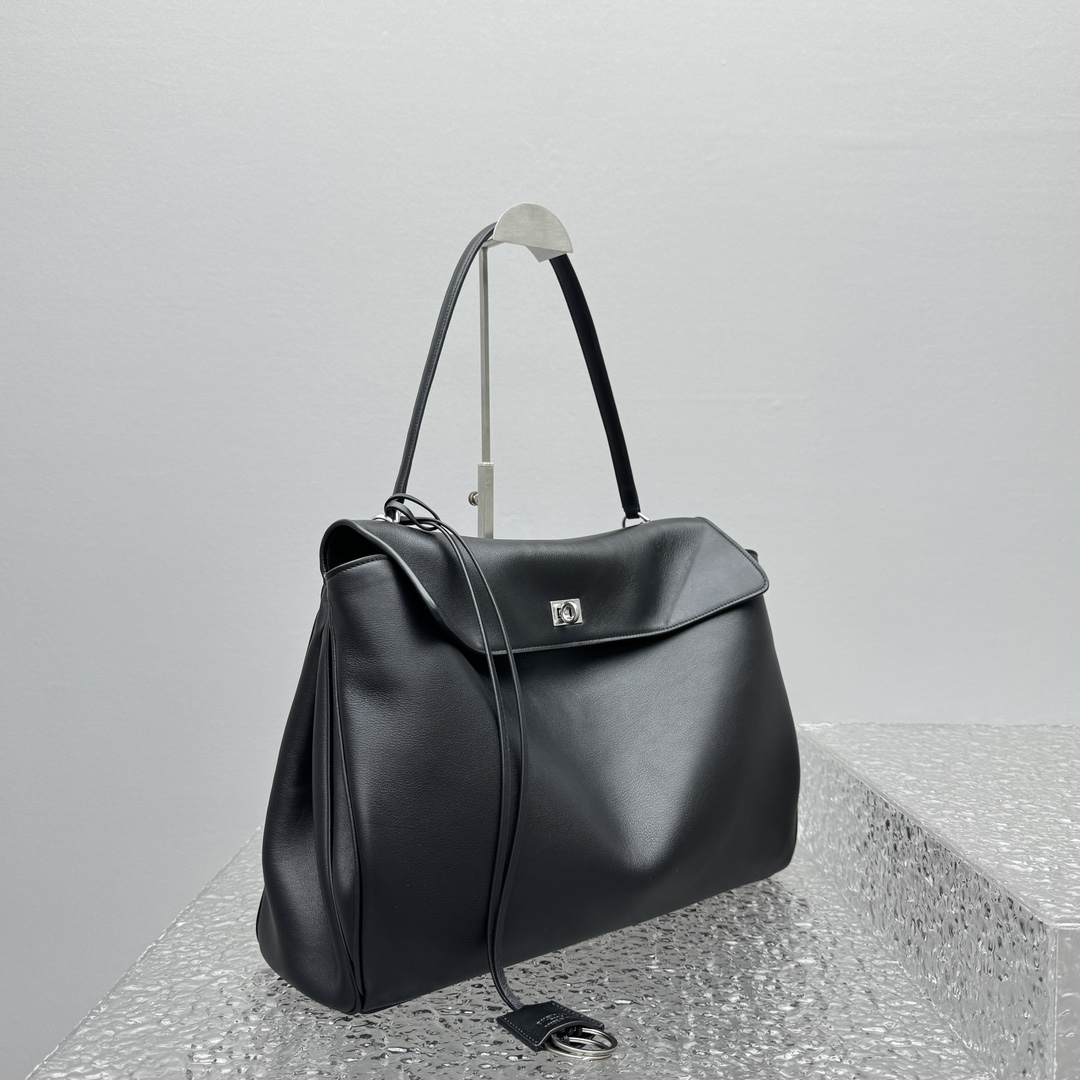 Balenciaga Rodeo Large Handbag In Black - DesignerGu