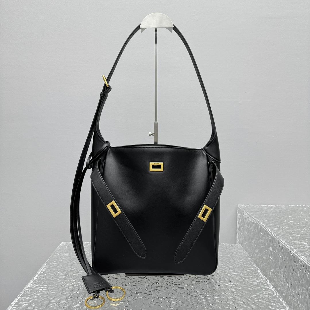 Balenciaga Bel Air Small Hobo Bag In Black  - DesignerGu