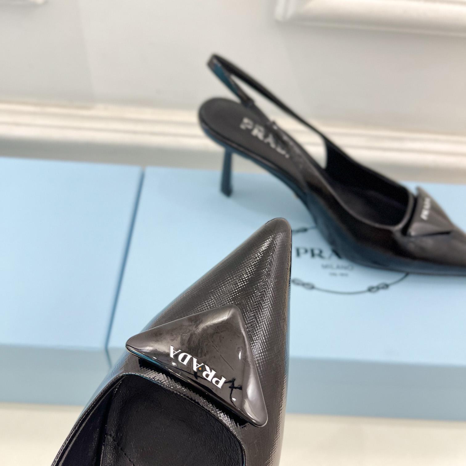 Prada Leather Slingback Pumps - DesignerGu