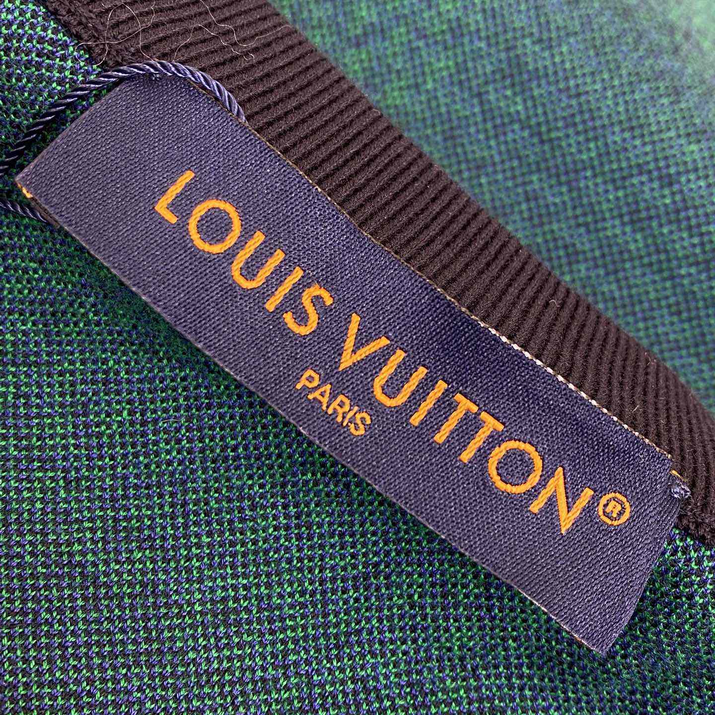 Louis Vuitton Jacquard Damier Short-Sleeved Cotton Crewneck  1AHBCW - DesignerGu