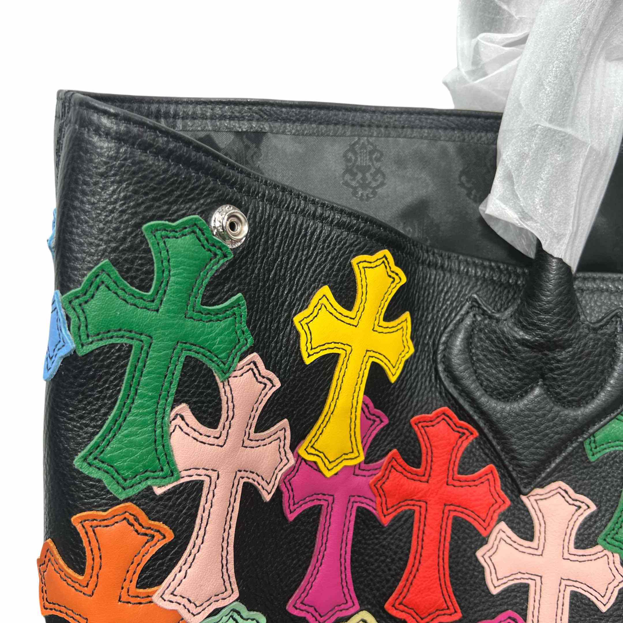 Chrome Hearts All-Over Cross Patch Leather Tote Bag  （47-29-12cm） - DesignerGu