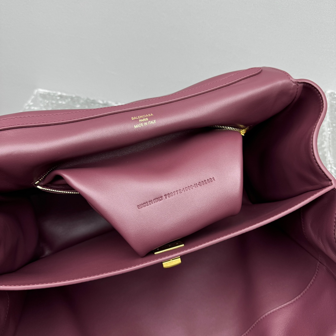 Balenciaga Rodeo Medium Handbag In Burgundy - DesignerGu