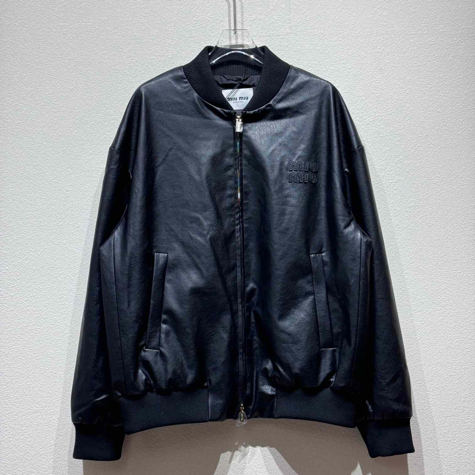 Miu Miu Logo-appliqué Bomber Jacket - DesignerGu